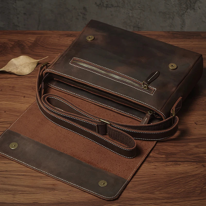 Sac en Cuir Homme Style Urbain – Bandoulière Messenger à Rabat - vue 6 | Roselys