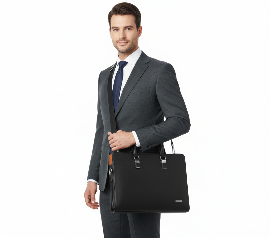 Sac en Cuir Homme Style Urbain – Porte-Documents Structuré