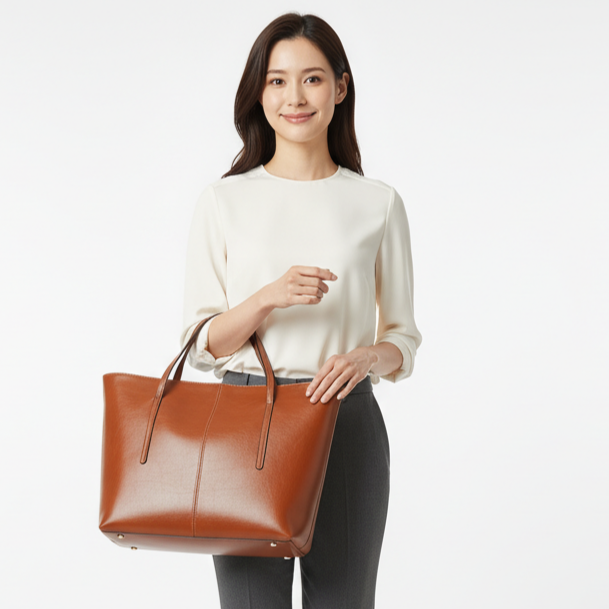 Sac en Cuir Femme Format Cabas – Grande Capacité et Style Urbain