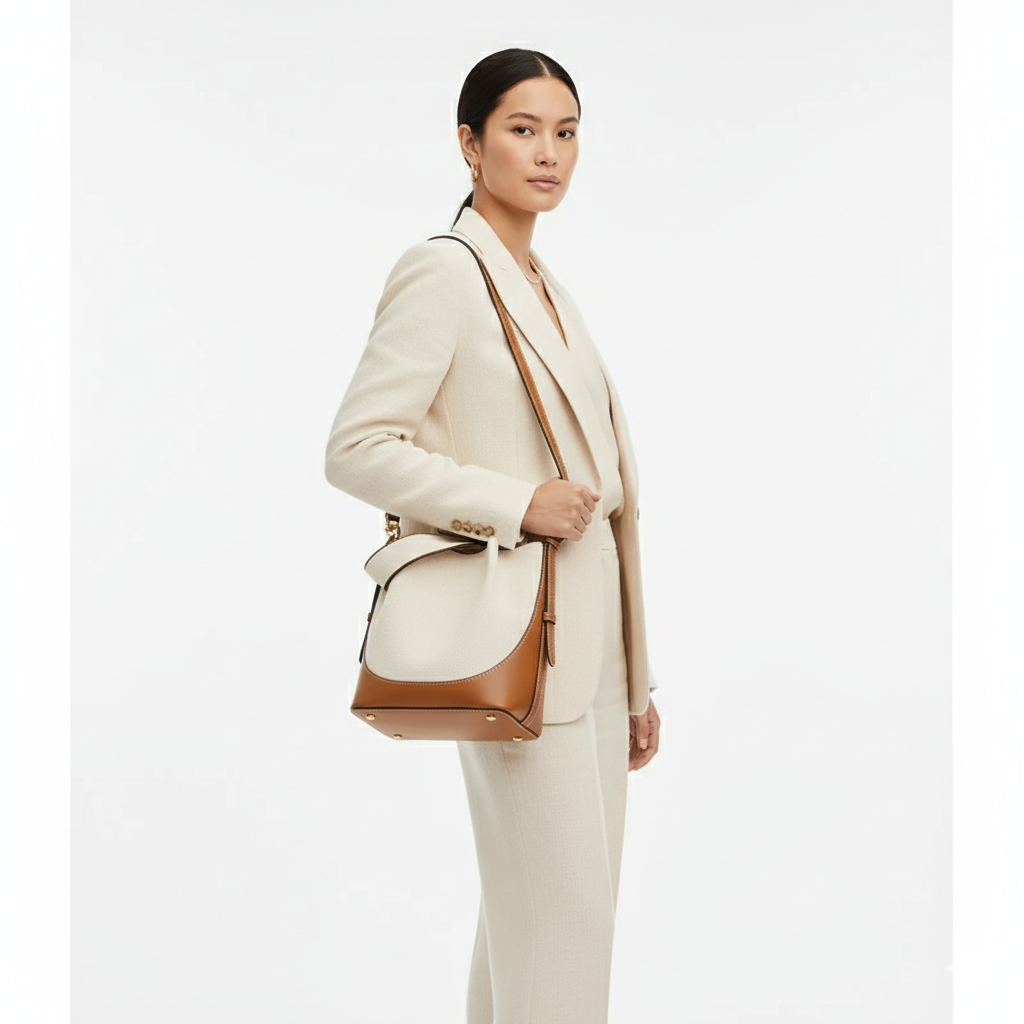 Sac en Cuir Femme Style Urbain – Sac Seau à Bandoulière Large