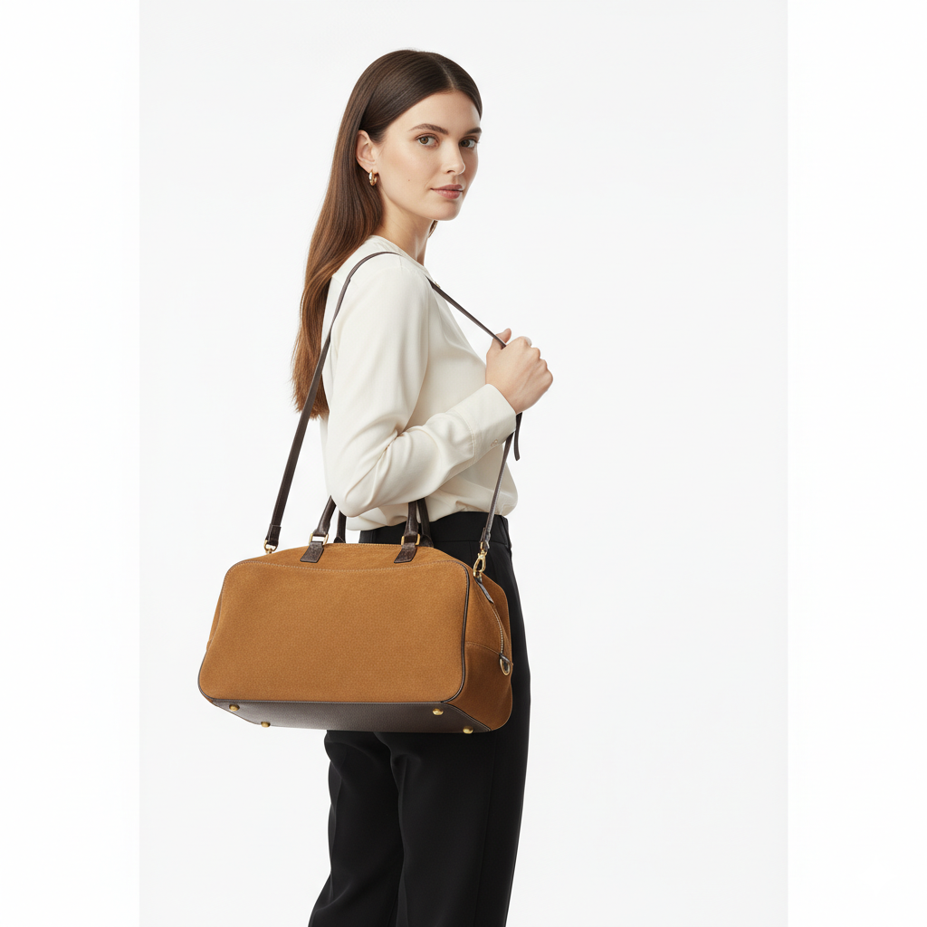 Sac en Cuir Femme Style Urbain – Fourre-Tout Souple Effet Velours