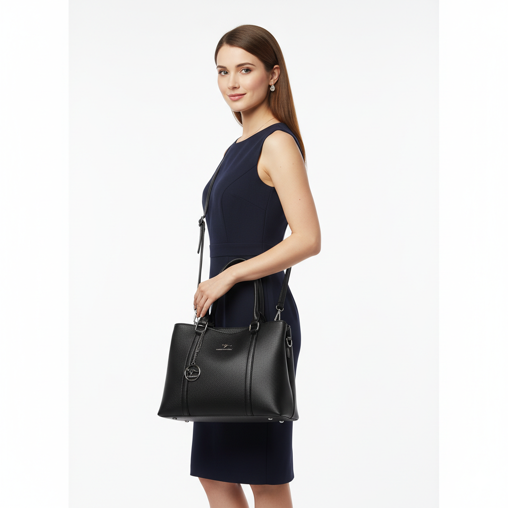 Sac en Cuir Femme Structuré – Anses et Bandoulière Urbaine