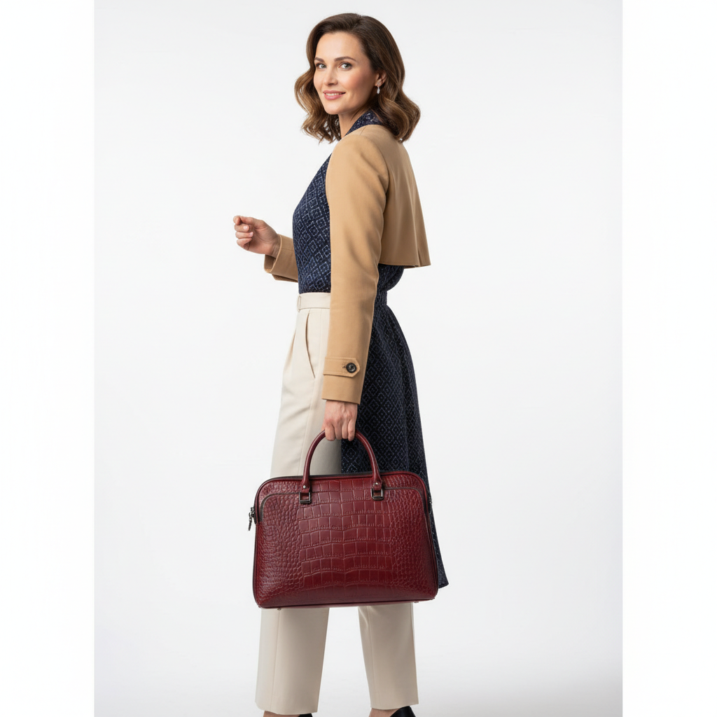 Sac en Cuir Femme Style Élégant – Format Structuré Porté Main