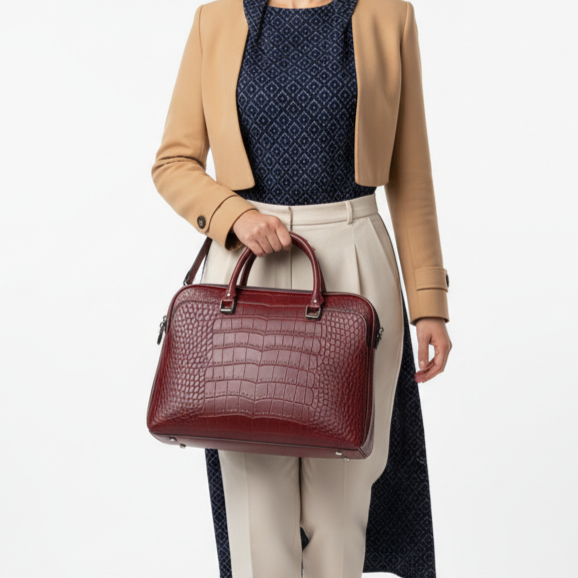 Sac en Cuir Femme Style Élégant – Format Structuré Porté Main