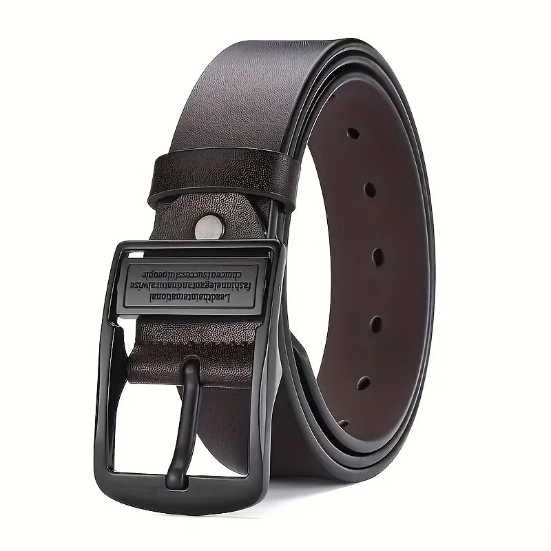 Ceinture en Cuir Homme à Boucle Classique – Style Décontracté et Urbain