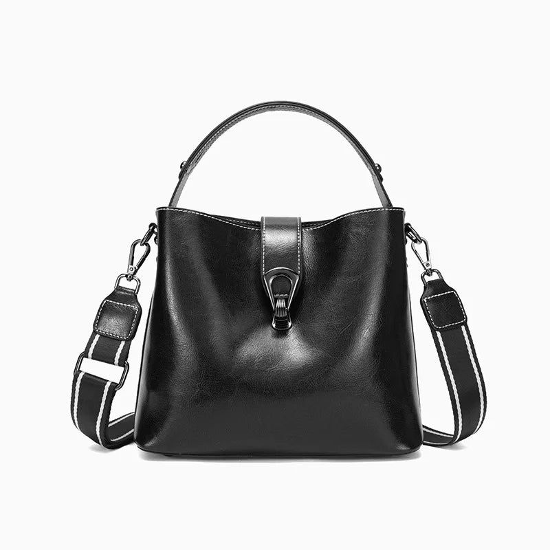 Sac en Cuir Femme Style Urbain – Sac Seau Structuré à Bandoulière