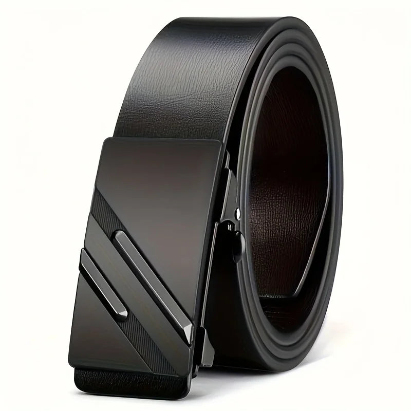 Ceinture en Cuir Homme à Boucle Automatique – Design Moderne et Minimal