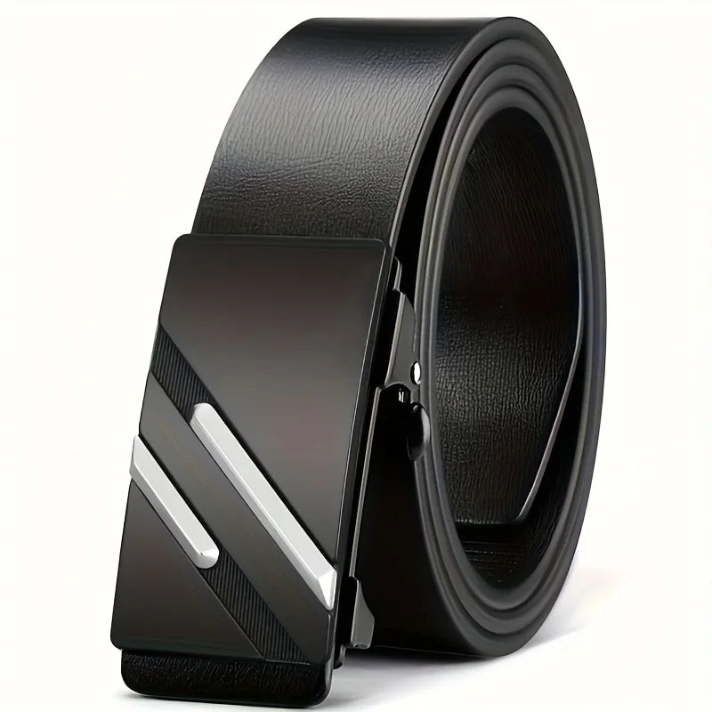 Ceinture en Cuir Homme à Boucle Automatique – Design Moderne et Minimal