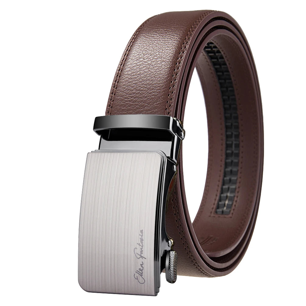 Ceinture en Cuir Homme à Boucle Automatique – Style Élégant et Moderne