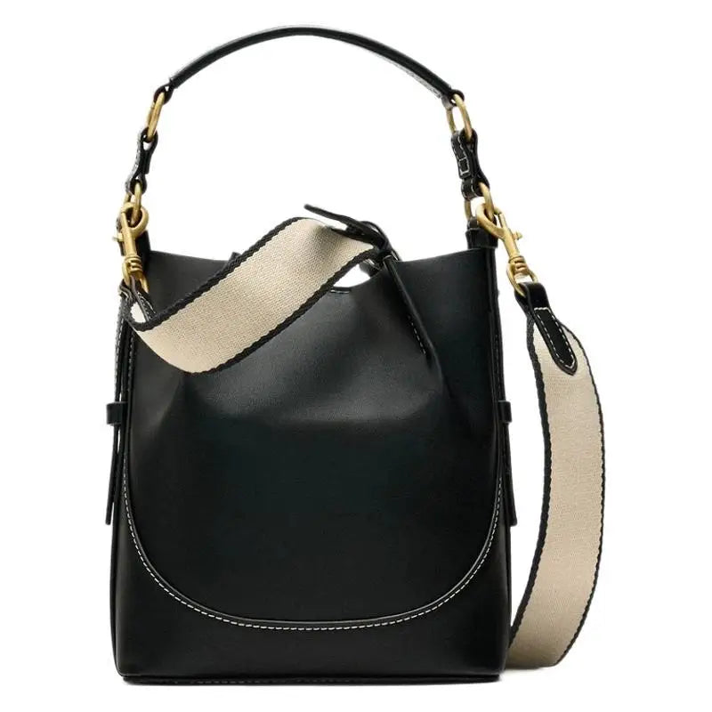 Sac en Cuir Femme Style Urbain – Sac Seau à Bandoulière Large