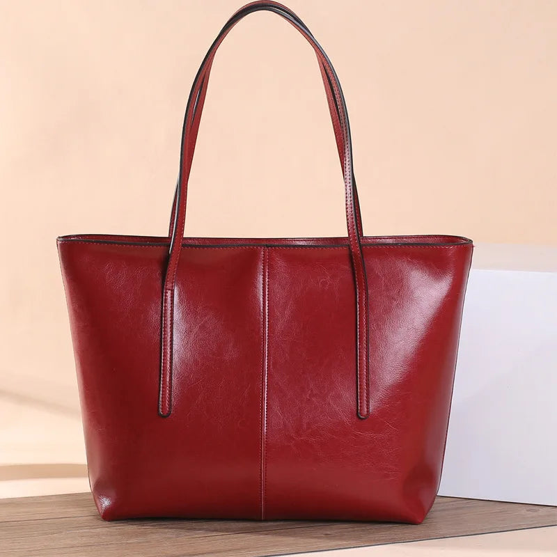 Sac en Cuir Femme Format Cabas – Grande Capacité et Style Urbain