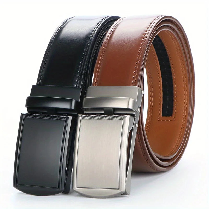 Ceinture en Cuir Homme à Boucle Automatique – Style Classique et Moderne