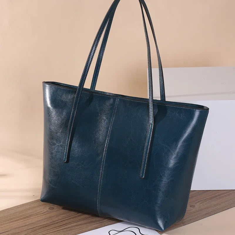 Sac en Cuir Femme Format Cabas – Grande Capacité et Style Urbain