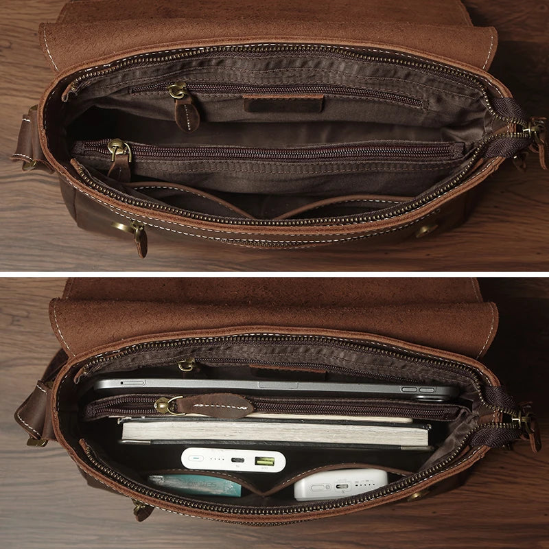 Sac en Cuir Homme Style Urbain – Bandoulière Messenger à Rabat - vue 7 | Roselys
