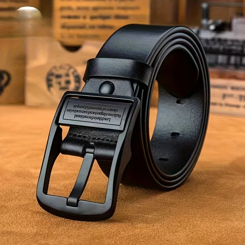 Ceinture en Cuir Homme à Boucle Classique – Style Décontracté et Urbain