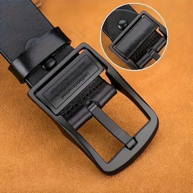Ceinture en Cuir Homme à Boucle Classique – Style Décontracté et Urbain
