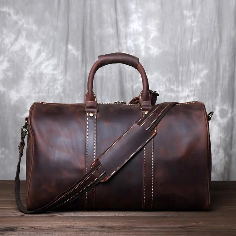 Sac en Cuir Homme de Voyage – Style Rétro Grande Capacité