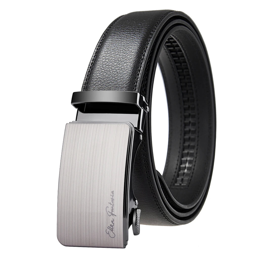 Ceinture en Cuir Homme à Boucle Automatique – Style Élégant et Moderne
