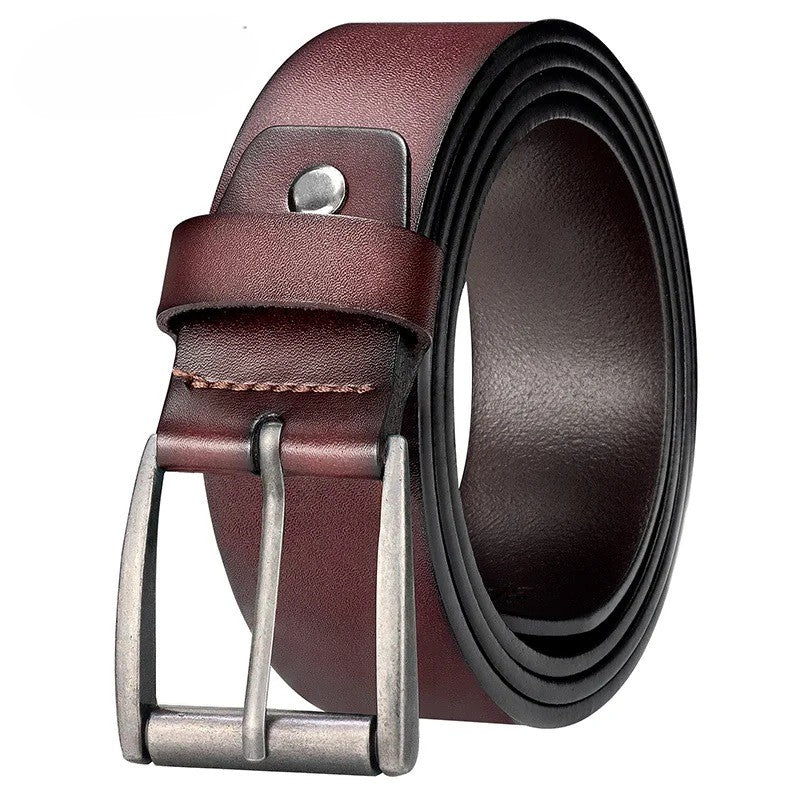 Ceinture en Cuir Homme à Boucle Classique – Style Vintage Décontracté