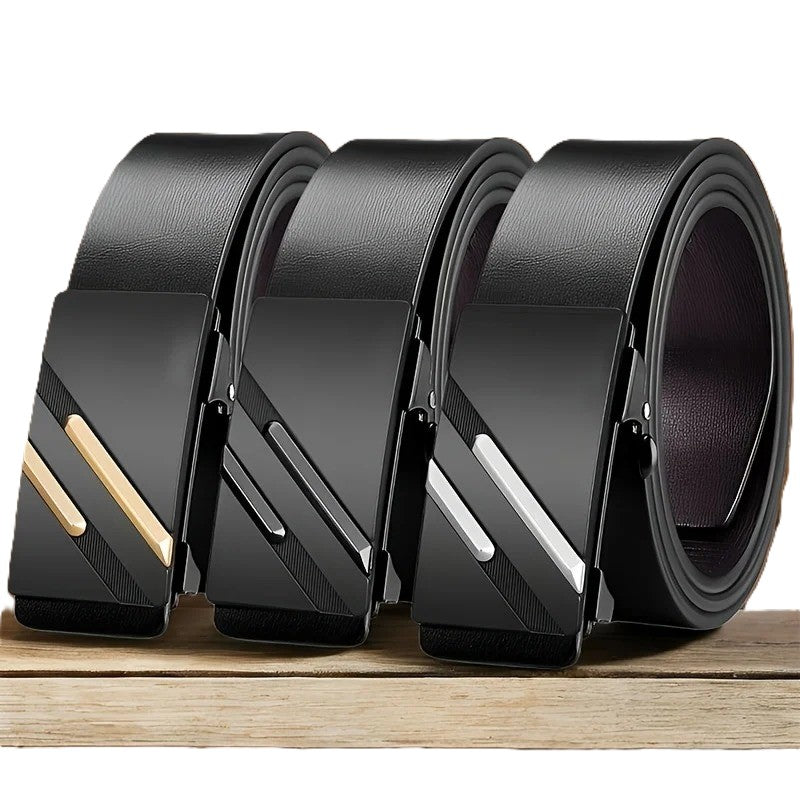 Ceinture en Cuir Homme à Boucle Automatique – Design Moderne et Minimal